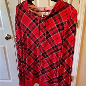 Cato Red and Black Checkered Top
